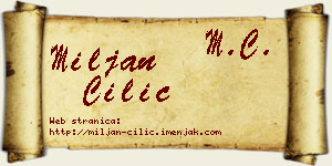 Miljan Cilić vizit kartica
